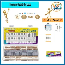 25 Values Resistor Kit 1 Ohm to 1M Ohm 2W 5% Assortment  Certified Compact