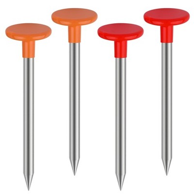 4Pcs Low Profile Survey Stakes 7  with HighVisibility Color, Larbeti Heavy Du...