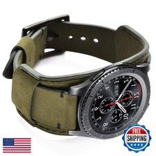 Coobes Samsung Galaxy Watch 46mm Leather Cuff Band 22mm - Gear S3 Frontier Class