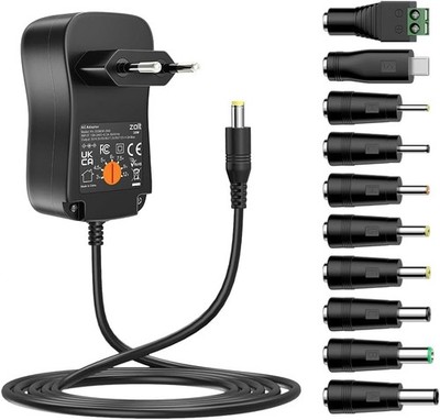 Universal Netzteil AC-DC 3V-12V 3A mit 10 DC-Steckverbindern für Haushalt