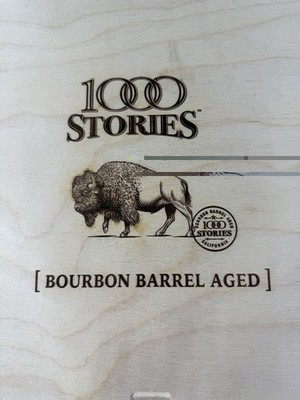 1000 Stories Bourbon Barrel Aged Wooden Wine Box Buffalo Crate Decor