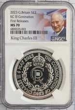 TOP POP 2023 Great Britain Silver £2 King Charles Coronation Mint State NGC 70