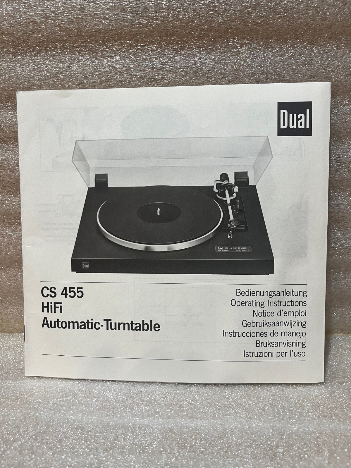 OEM Dual CS 455 Operating Instructions Owner's Manual Original NOT A COPY