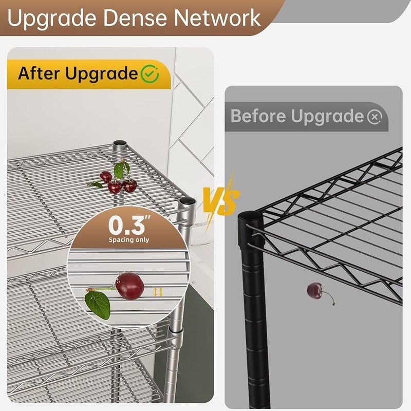 Adjustable 5 Tier Heavy Duty Storage Shelf Waterproof No Tools Assembly New