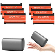 Quick Mending Waterproof Sealant Putty 6 Pack - Gray Sealing Clay for Air Cond