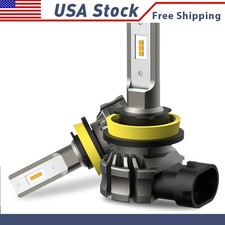 AUXITO H11 H8 Lamp CSP LED Fog Light Bulb 30W DRL Headlamp Golden Yellow 4000LM