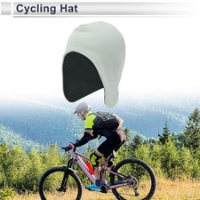 Cycling Hat Keep Warm Ear Protection Light Gray 27x30cm Polar Fleece Fabric 1 Pc