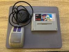 Super Mario Paint Nintendo SNES Game PAL with Original Mouse and Mouse Pad