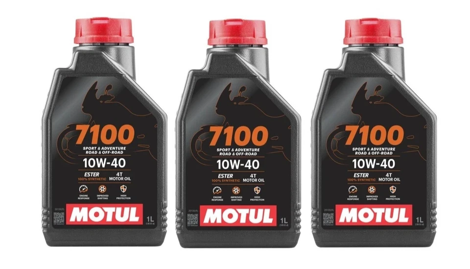 Huile Moteur MOTUL 7100 10W40 3 Litres 100% synthèse moto scooter quad 4 temps - Photo 1/1