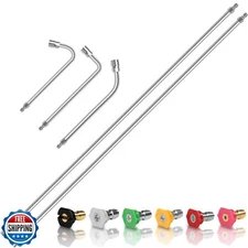 120" Pressure Washer Extension Wand,2 Pack 60 Inch Stainless Steel Power Wash
