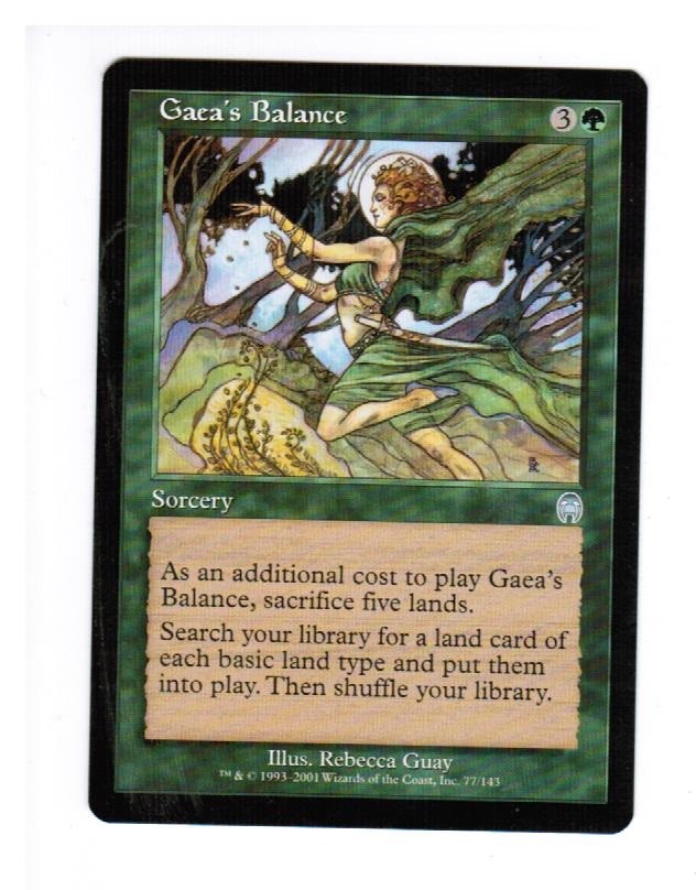 1x Gaea's Balance Apocalypse MTG NM Magic the Gathering Commander