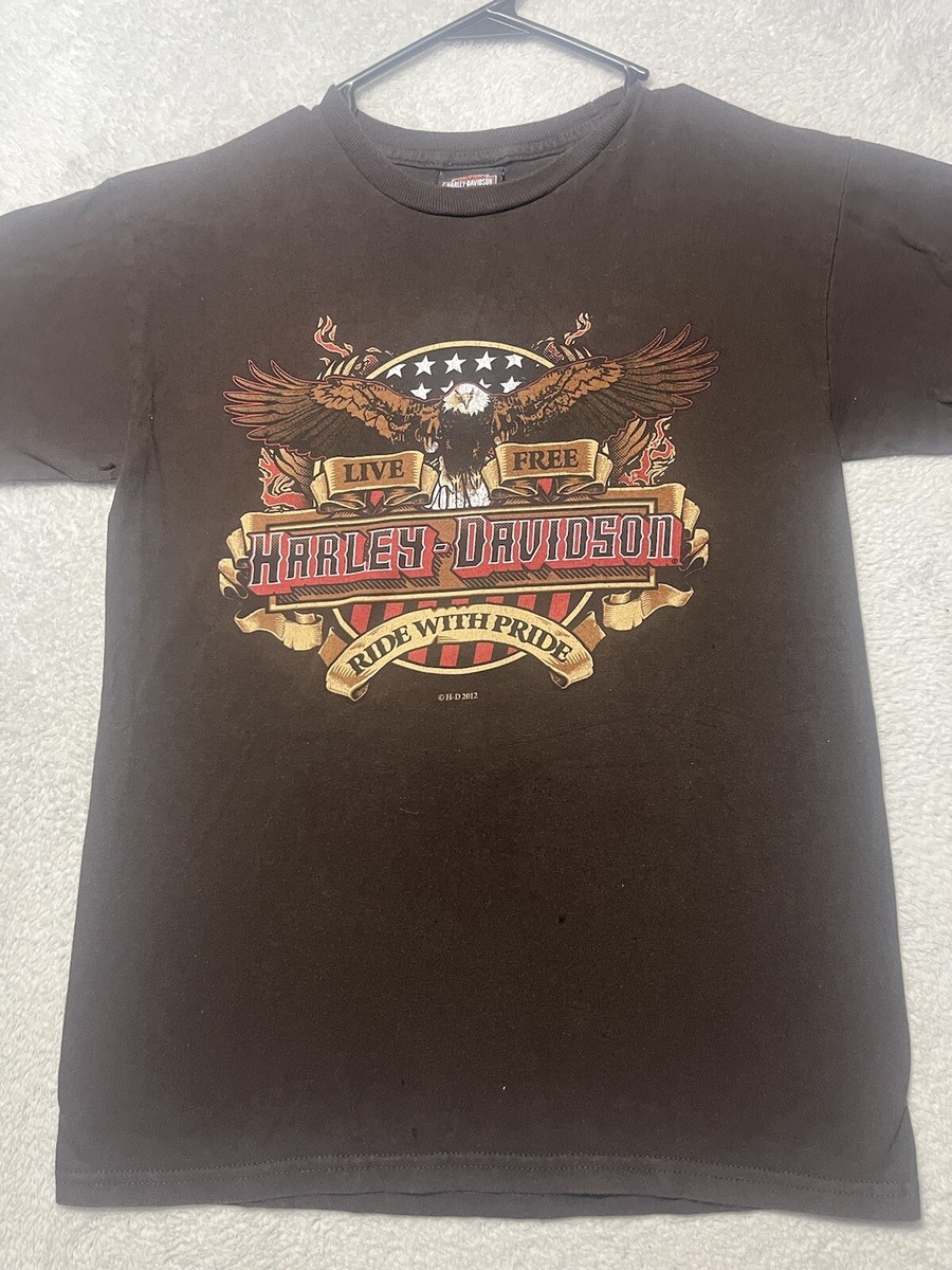 TRIPP'S HARLEY DAVIDSON T-SHIRT SMAll GRAPHIC EAGLE AMARILLO