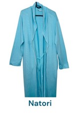 Natori Soho Wrap Blue BathRobe/ Housecoat Size L- MISSING STRAP