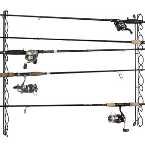 Organized Fishing Horizontal Wall Ceiling Mounted Wire Rod Fishing
