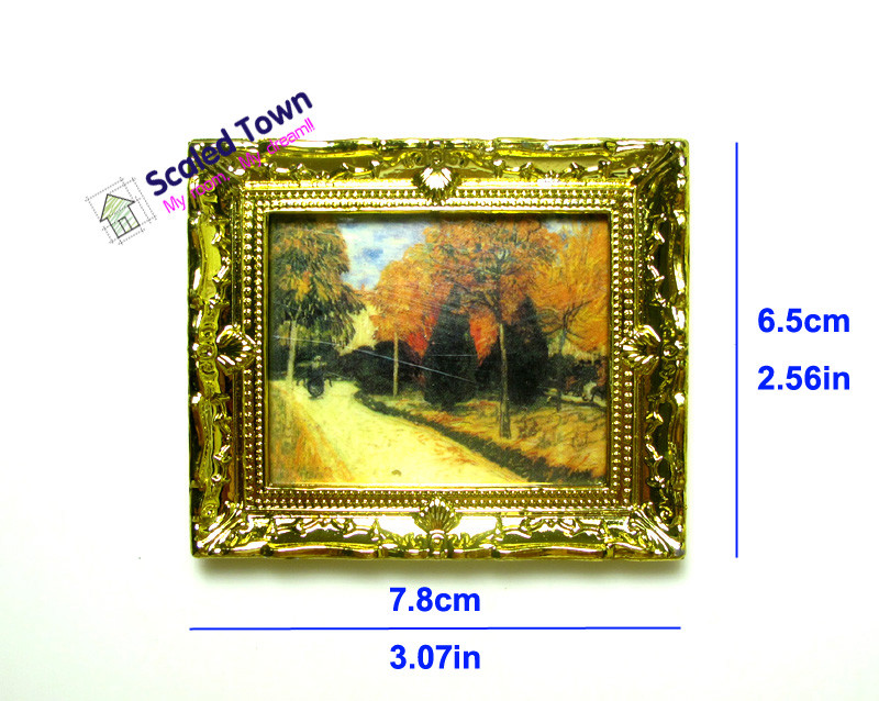 Casa Delle Bambole In Scala 1:12 Miniatura Arte Incorniciata - Foto 4