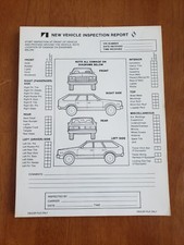 Cool vintage 80s AMC JEEP EAGLE New vehicle inspection checklist American Motors