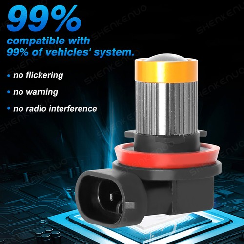 9005 H11 LED Headlight Super Bright Bulbs Kit 3000K Yellow 33000LM High Low Beam - Picture 13 of 13