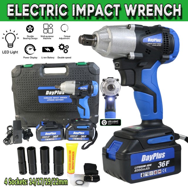 Cordless Impact Wrench 1/2 inch Driver 460N.m High Torque LiIon with