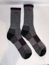 Darn Tough Cool-Max Boot Full Cushion Socks - Men's Large Grey Red Plaid