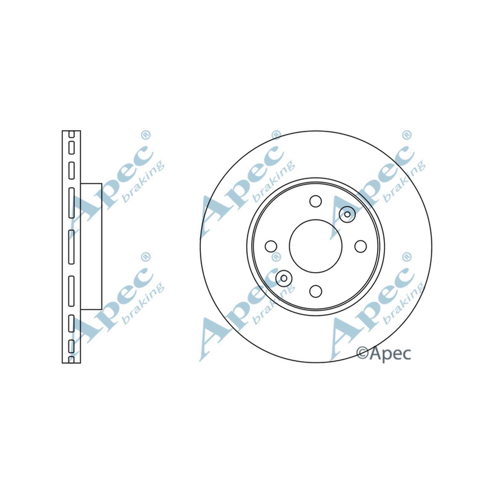 Fits Renault Captur 0.9 TCE 90 Genuine Apec Front Vented Brake Discs