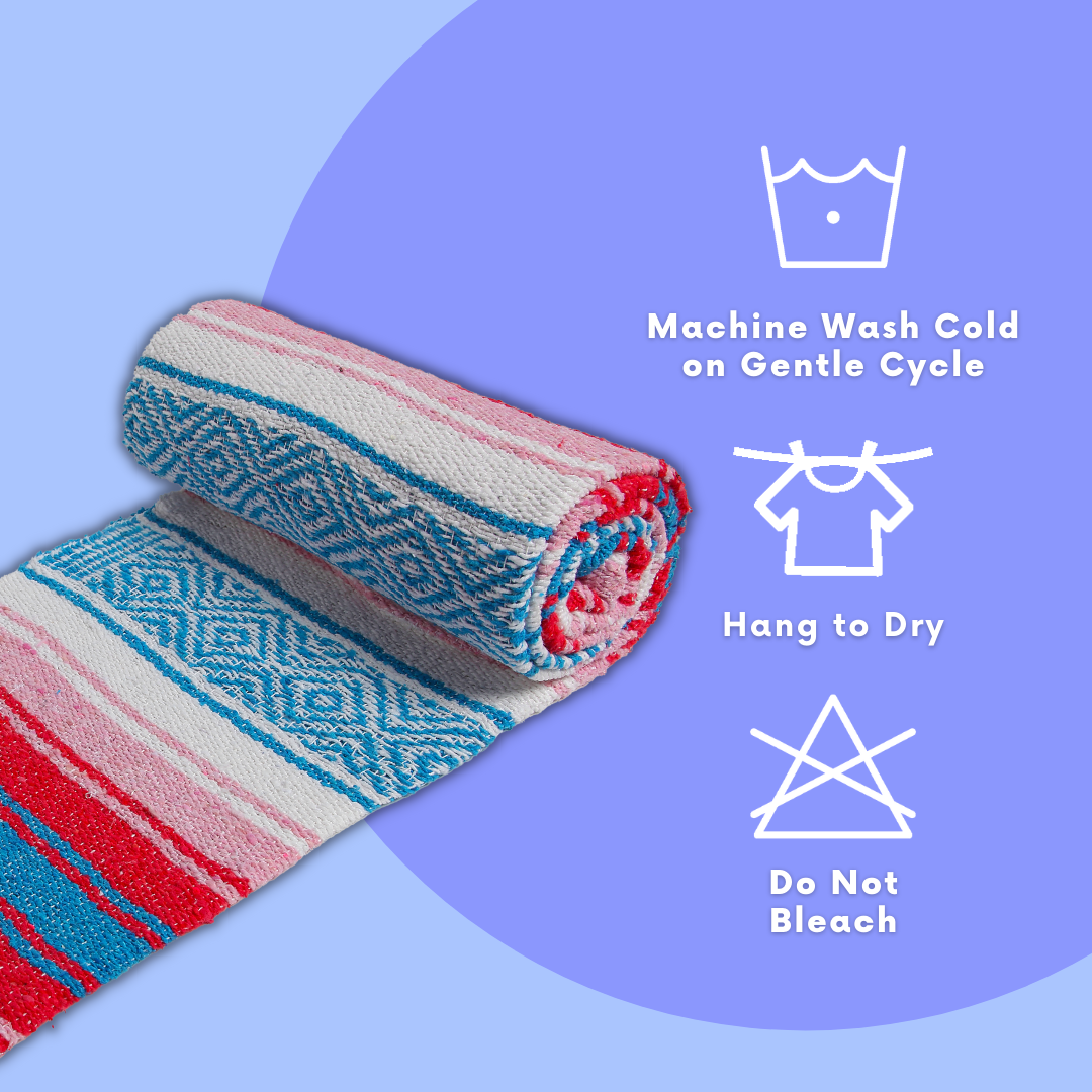El Paso Designs Mexican Yoga Blankets (2 Blankets Random Color)