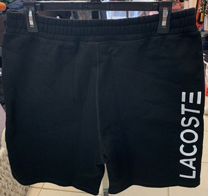 lacoste fleece shorts black