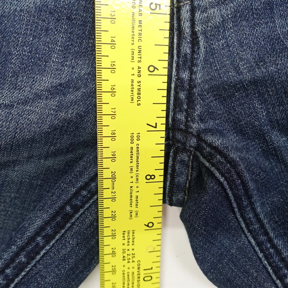 Pantalones de mezclilla Bebock para mujer talla 2 azul pierna recta 5 bolsillos algodón elástico Foto 3 de 4