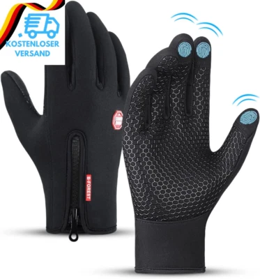 BESUCHE DEN FLINTRONIC-STORE Flintronic Fahrradhandschuhe, Wasserdicht Thermohandschuhe, Touchscreen Handschu