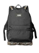 pink campus backpack black