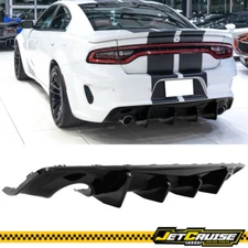 For 20-23 Dodge Charger Widebody V2 Rear Bumper Lip Diffuser Spoiler Gloss Black