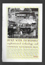 Toyota Camry Avalon Production Line Georgetown Kentucky 1995 Vintage Print Ad