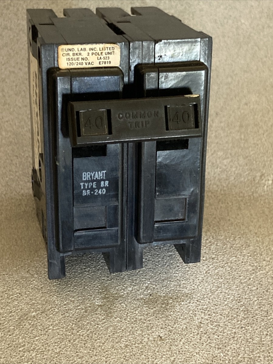 BR240 Bryant 40A 2P Type BR Breaker for 229P140H01 Enclosure THICK