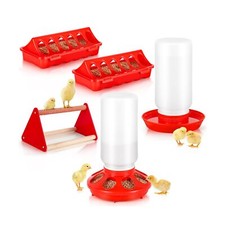 Chick Feeder and Waterer Kit, Baby Chick Starter Kit with Chick Per... Fast Ship