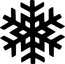 Snowflake Symbol 1 Color Window Wall Vinyl Decal Sticker Printed
