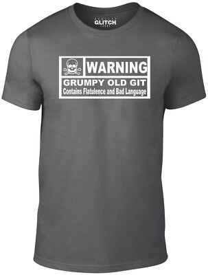 Warning Grumpy Old Git enthält Blähungen schlechte Sprache T-Shirt - T-Shirt lustig