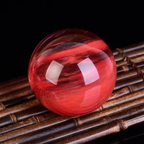 80mm Natural Red Smelting Stone Sphere Chakra Healing Quartz Crystal Ball Reiki - 第 3/16 張圖片