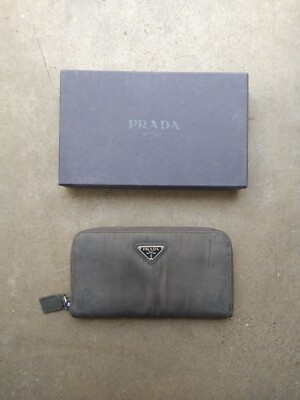 y2k PRADA long Wallet nylon leather Prada Small leather goods 