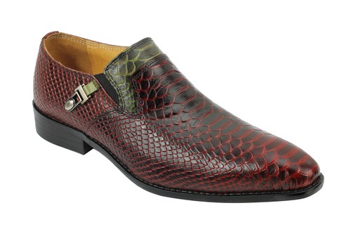 Hombre Nuevo Real Cuero Negro Marrón Piel de serpiente Aspecto Vintage  Mocasines De Vino Mod Zapatos | eBay