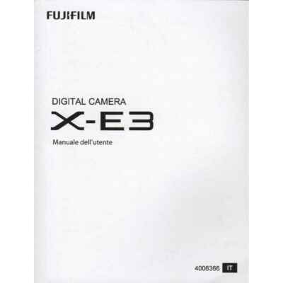 Fujifilm Hand-Aufziehbar Anleitung X-E3 Italy Papierform Gedruckt 9,6x12,6cm &