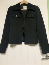 Womens Black Jacket Size S 8/10 Vertigo Pour Laville Zip Up Short Jacket
