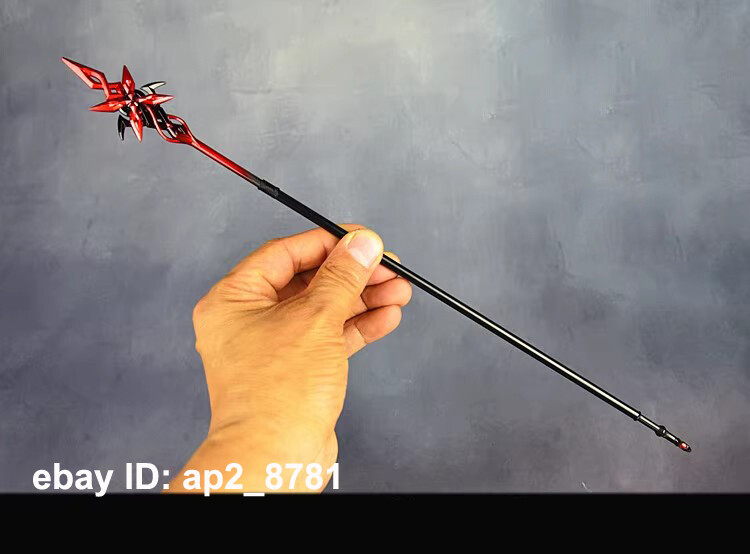 1/6 Long Spear Halberd Sickle Scythe For Genshin 12'' Action