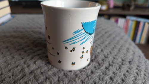 Taza de cerámica globo azul Winnie The Pooh Corner vintage Sunflower Arts GC - Imagen 2 de 5