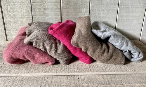 Crafters Lote de 5 Suéteres 100% Cachemira Hágalo Usted Mismo Upcycle Cortadores Paquete