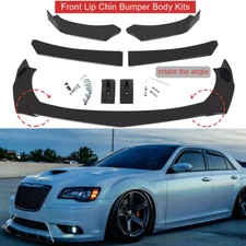 Glossy Black Front Bumper Lip Splitter+Spoiler For Chrysler 300 SRT8