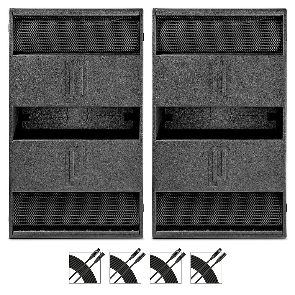 Пара сабвуферов Makara dBL21-MK3 Dual 21 с питанием от BASSBOSS и кабелями