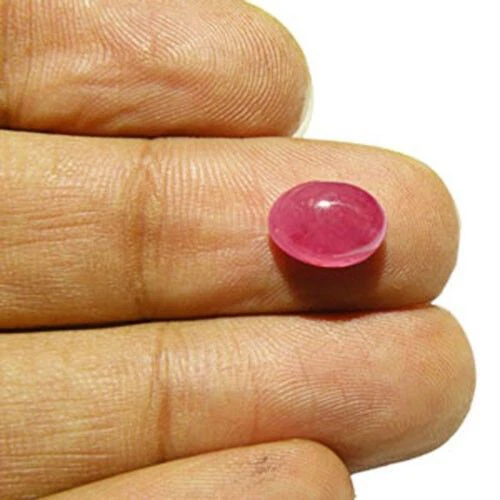 AIGS Certified GUINEA Ruby 3.41 Cts Natural Untreated Pinkish Red Oval - Image 2 of 3