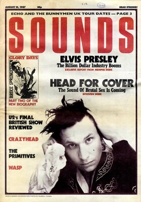 15/8/87PT SOUNDS ZEITUNG DECKBLATT 15X11 HEAD'S CLEVEDON PIER...