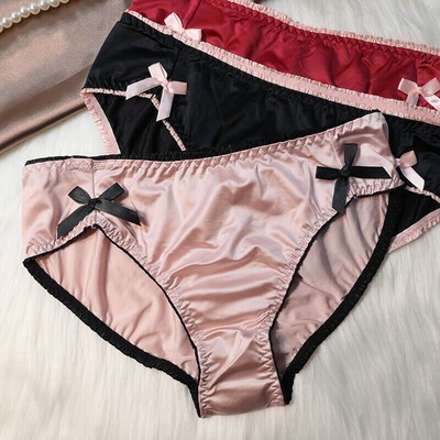 6packs Lot Sexy Womens Satin Panties Underwear Hipster Brief Bikini Lingeries