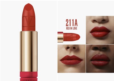 Rosso Valentino Matte Refillable Lipstick (211A Red in Love)  New In Box