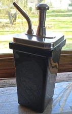 Vintage/Antique Black Porcelain Lemon Syrup Ice Cream Parlor Soda Jerk Pump